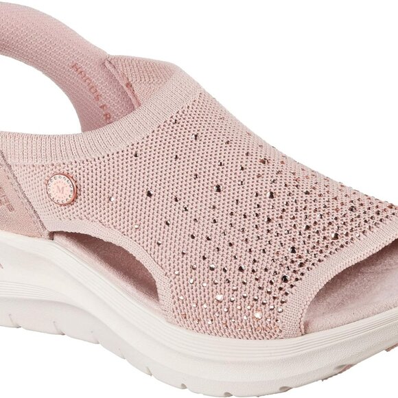 Women's Leather Sandals Slip-On Arch Support Sport Sandal 11 Blush - Picture 1 of 6